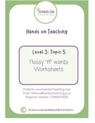 Hands On Teaching Level 3 Topic 5 Flossy FF Words