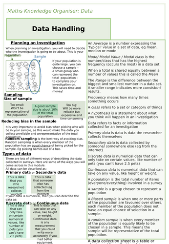 Data Handling Cycle Knowledge Organiser