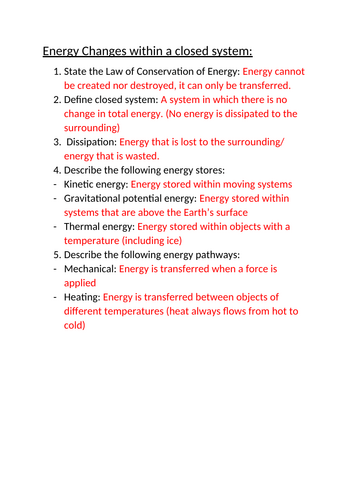 Energy Transfer Kinetic - Gravitational Potential