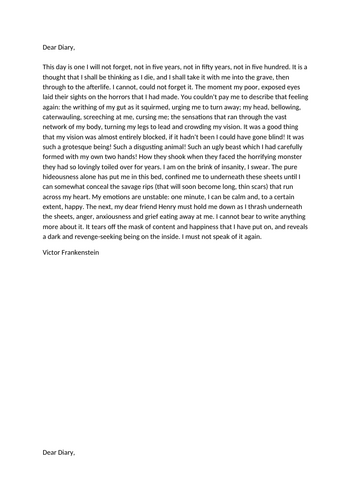 Diary Entry Examples UKS2