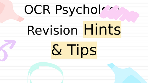 OCR Psychology Revision Guidance (A Level)