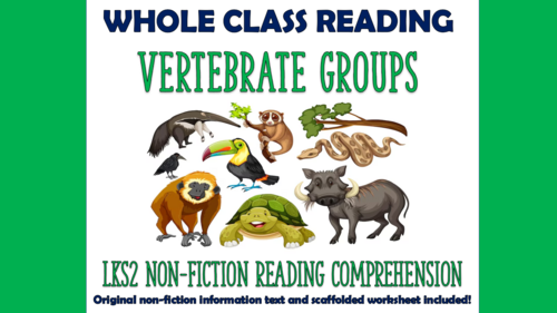 Vertebrate Groups - Lower KS2 Reading Comprehension (with scaffolded worksheet!)