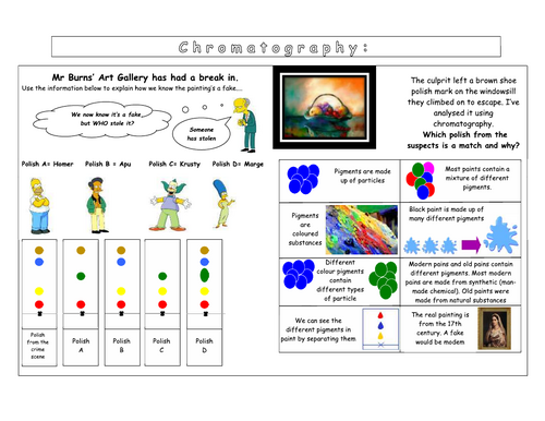 Year 7 - Particulate of nature L8 Chromatography (Worksheet)