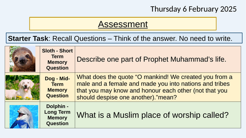 Islamic Beliefs - Comprehensive Islamic Beliefs Assessment - Lesson 6