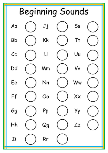 Initial sounds