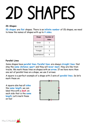 Functional Skills EL3.16 2D Shapes