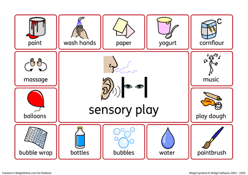 sensory choosing board