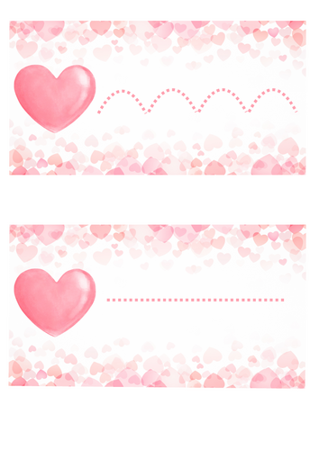 Valentine mark making pattern tracing