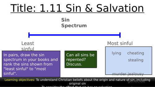 AQA GCSE Christianity: 1.11 Sin and Salvation