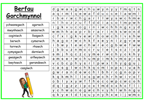 Chwileiriau Cymraeg - Welsh Wordsearches