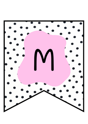 Mathemateg - 'teitl arddangosfa' / Mathematics - 'wall display title' - Polka dot theme