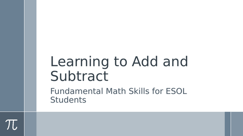 Fundamental Maths skills for ESOL students Unit 1