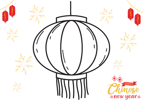 Chinese New Year Lantern - Fine motor mat