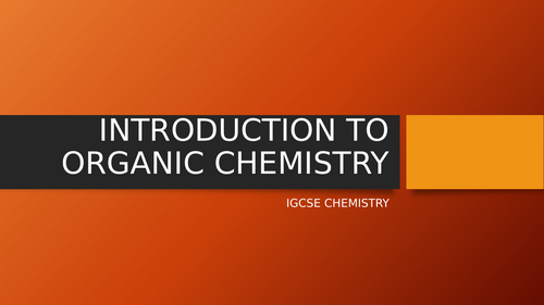 Introduction to organic chemistry