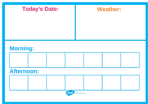 Visual timetable for home