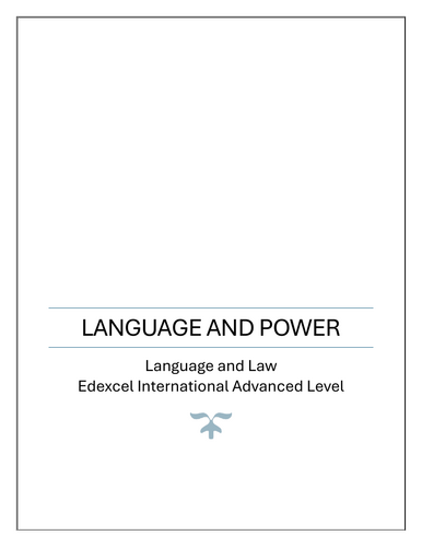 Language and Power - Worksheet for June 2025