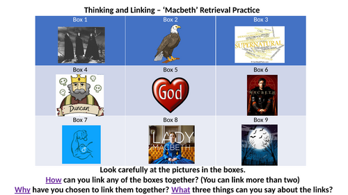 Macbeth Revision - Thinking and Linking Retrieval Grids