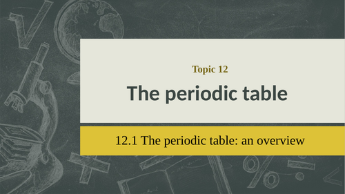 The periodic table (IGCSE)