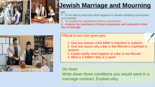 Jewish Marriage & Funeral/Mourning