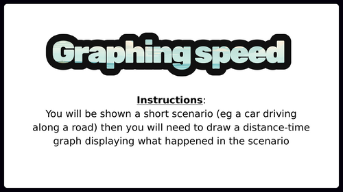 Graphing speed activity