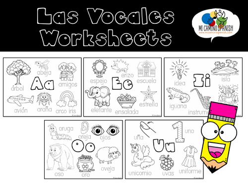 Las Vocales Worksheets (Spanish Vowels Worksheets)