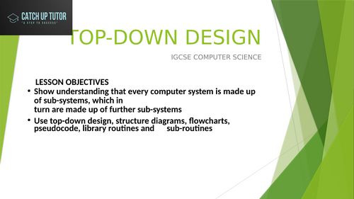 IGCSE COMPUTER SCIENCE - TOP DOWN DESIGN PRESENTATION