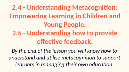 T-level Education + Early Years. Core chapter 2: Supporting education. 2.4 + 2.5