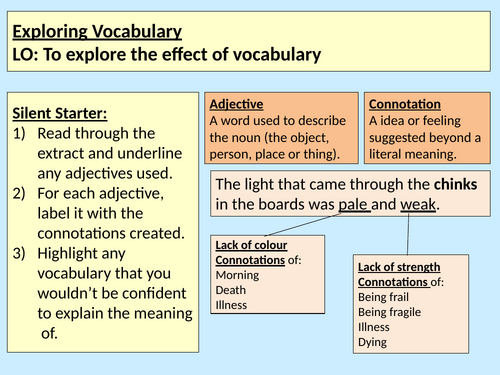 Exploring Vocabulary Literacy Y7