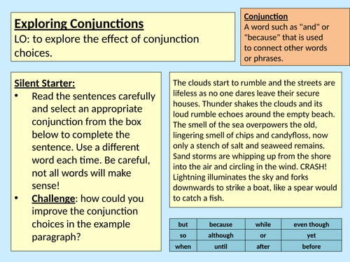 Effective Connectives Literacy Y7