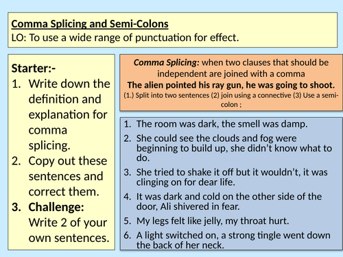 Sophisticated Punctuation Literacy Y8