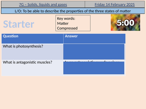 Pearsons exploring science 7G - Particle
