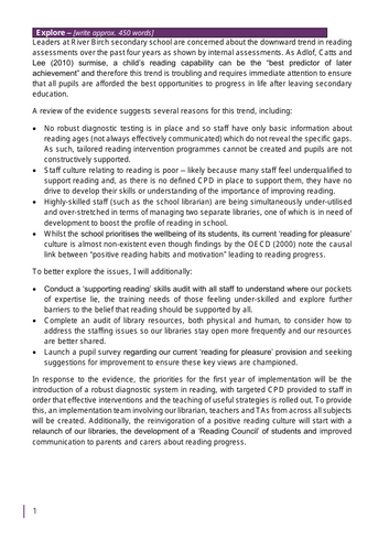 NPQLL (Leading Literacy) Final Assessment Case Study