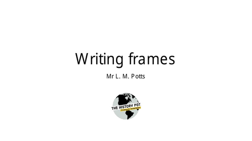 History writing frames