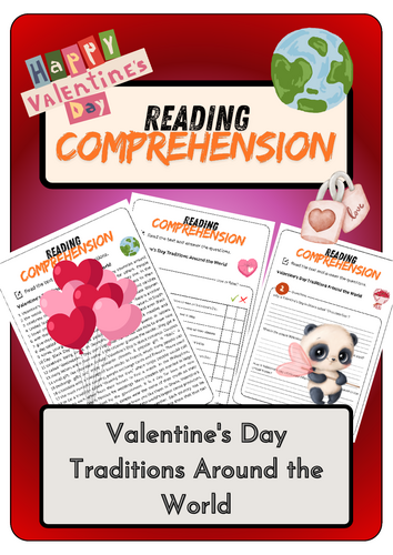 Reading Comprehension - Valentine's Day Traditions Around the World + Solutions