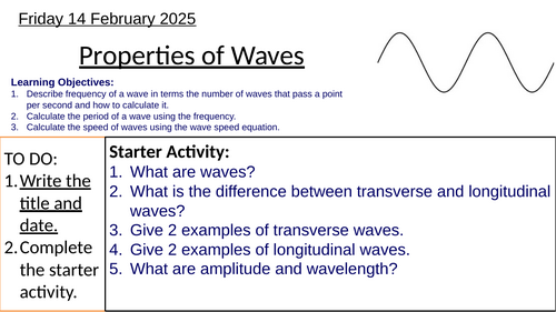 GCSE Physics Properties of Waves: Complete Lesson