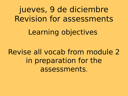 Spanish Revision on arranging to meet