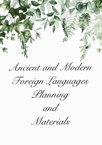 Set of 17 A4 Subject Planning and Materials File Covers with Ivy Farmhouse Border