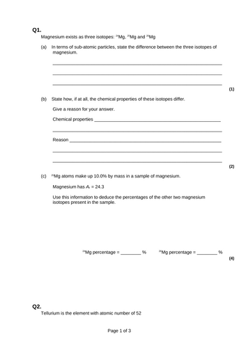 History of the atom and isotopes