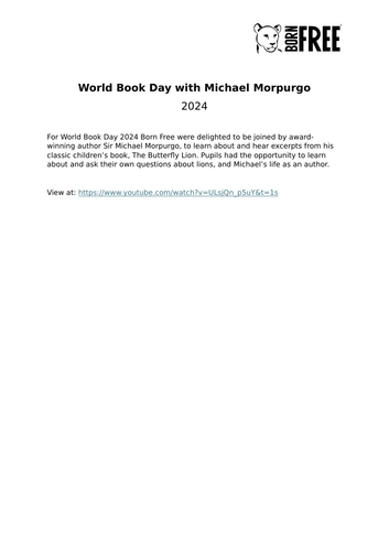 In Conversation with Michael Morpurgo