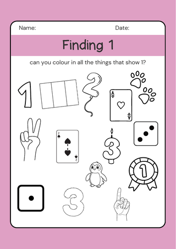 colour the number