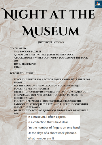 Escape Room - Night at the Museum