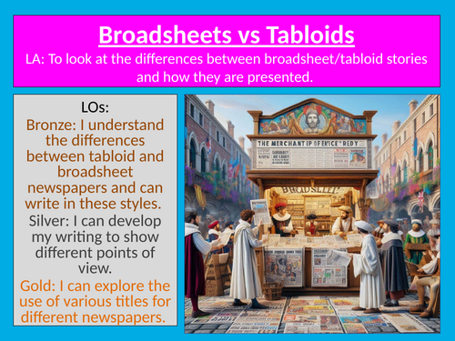 The Merchant of Venice Broadsheets Tabloids