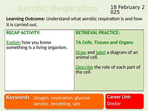 Exploring Science 8C- Breathing and Respiration