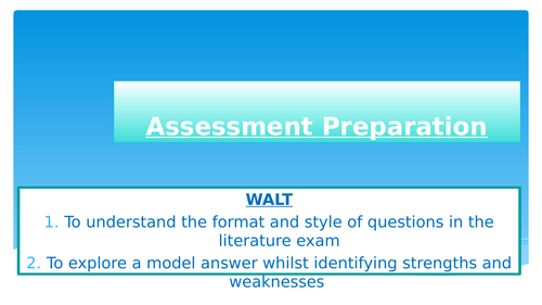 Love and Relationships Poetry Assessment Preparation