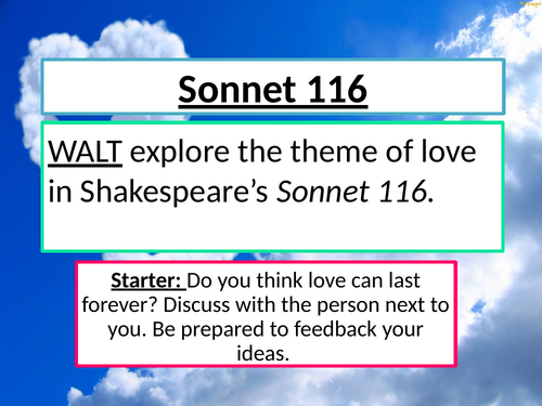 Sonnet 116 Love and Relationships Poetry