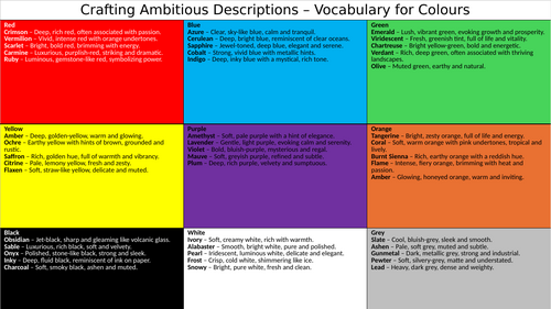 Consciously Crafting Vocab - Colours