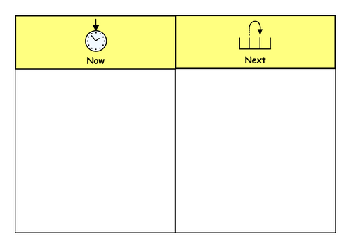 now and next with symbols