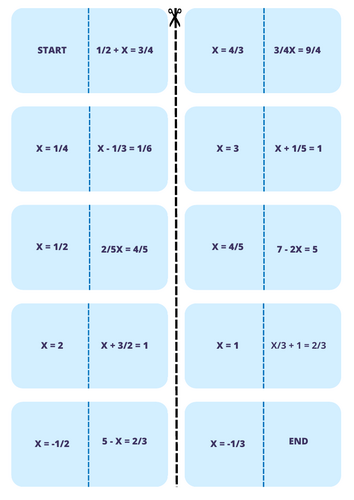 Domino math game equations in Q