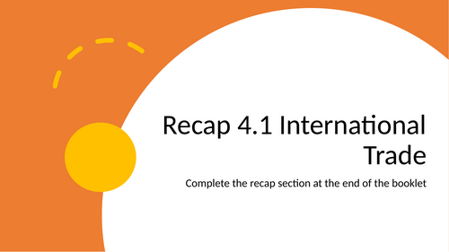 OCR GCSE Economics - 4.2 Balance of Payments