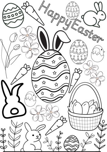 Easter mindful colouring sheet